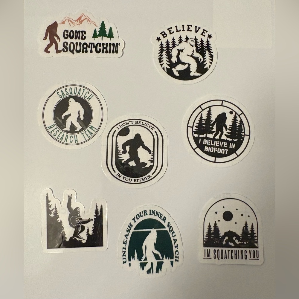 Sasquatch Themed Sticker Set